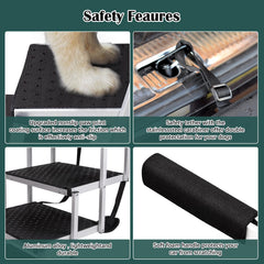 Joyrally escaleras plegables para coche, fácil almacenamiento.