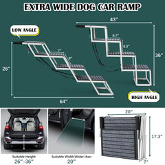 Joyrally escalera plegable para perro, ideal para vehículos y viaje.