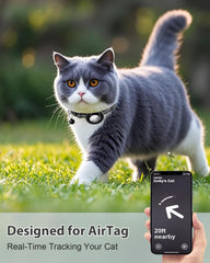 Joytale collar-gato con soporte AirTag para rastreo en tiempo real
