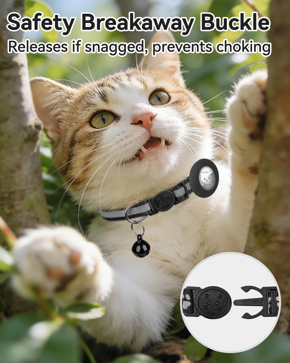 Joytale collar-gato hebilla liberación para seguridad y liberación rápida