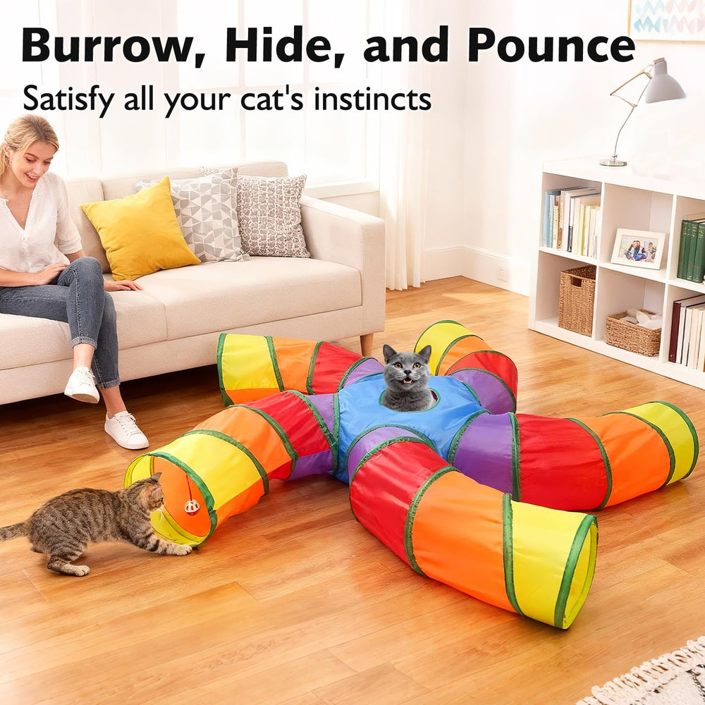 Joytale tuneles gatos, superficie resistente para mordisqueos suaves