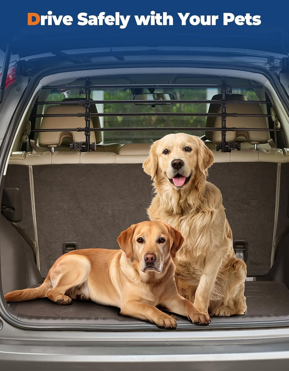 JOYTUTUS barrera-perros 32-55 pulgadas ajuste universal se adapta a muchos modelos