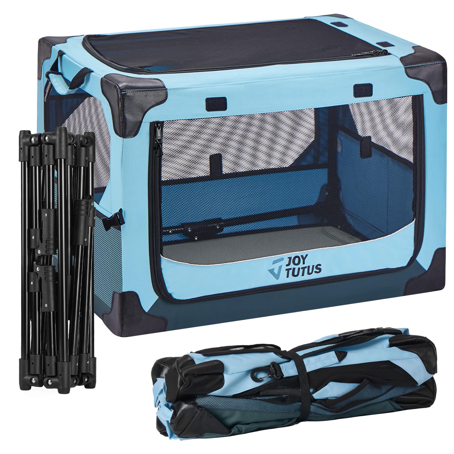 JOYTUTUS uso interior y exterior de jaula para perros de 26 pulgadas