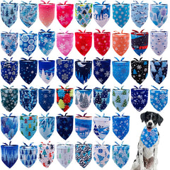 Bandanas JpGdn para perro con diseño bosque nevado, ideal para paseos invernales.