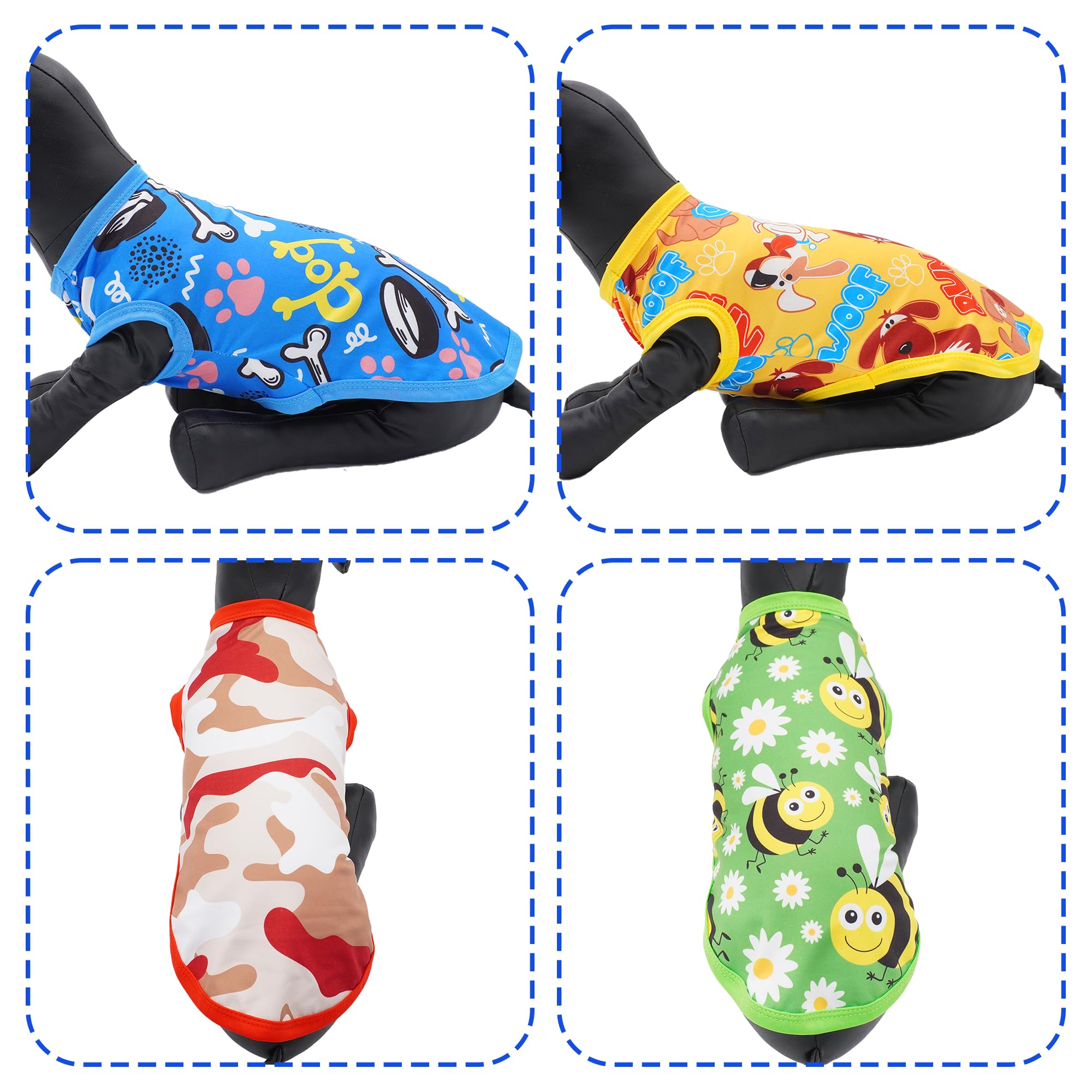 Camiseta JpGdn con patitas, diseño divertido para mascotas activas