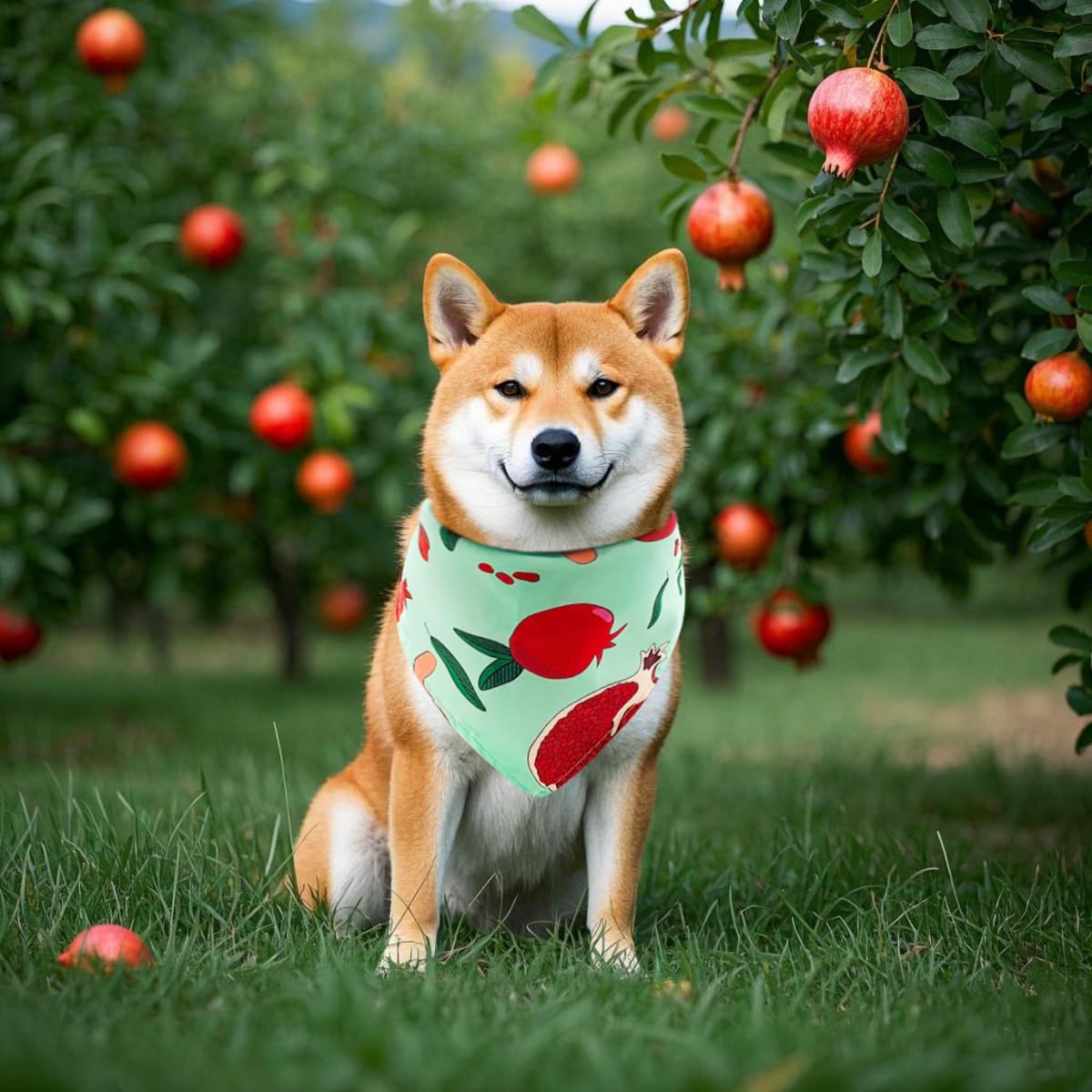 JpGdn panuelo fruta cereza para perros, perfecto para sesiones de fotos.