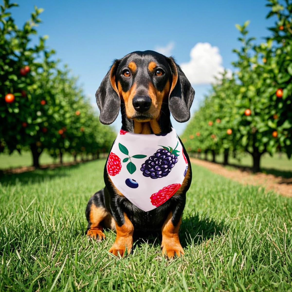 JpGdn panuelo fruta manzana para perros, estilo natural y fresco.