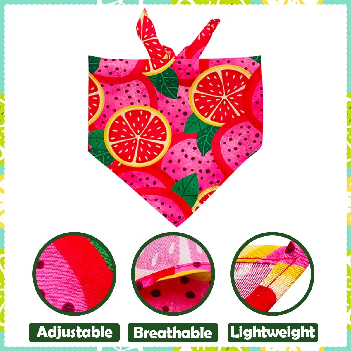 JpGdn panuelo fruta sandia para perros, añade color y personalidad.