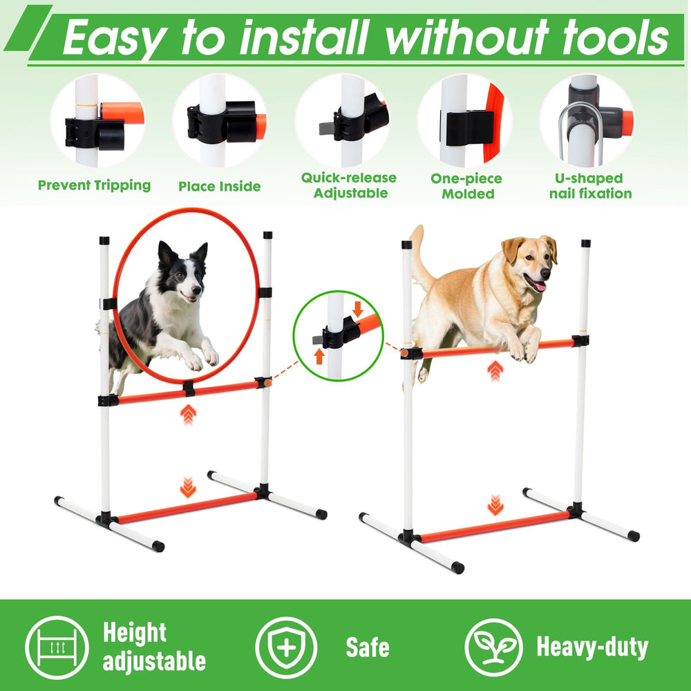 JRUICFDY anillo de salto para ejercicios dinámicos con perros activos