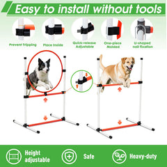 JRUICFDY anillo de salto para ejercicios dinámicos con perros activos