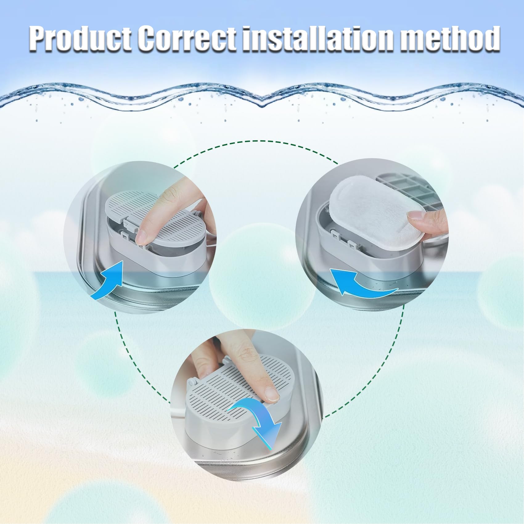 Jsjyuan filtrado con carbón para agua de gato, mejora olor y claridad.