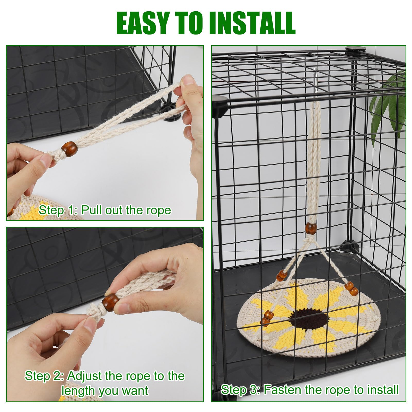 Jspupifip hamaca para camaleón: soporte seguro para reposo estable.