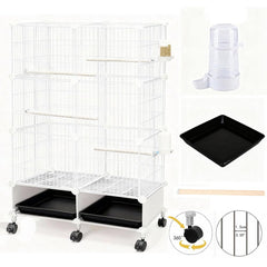Jaula JTACHIONG con perchas de madera para descanso cómodo de tus aves.