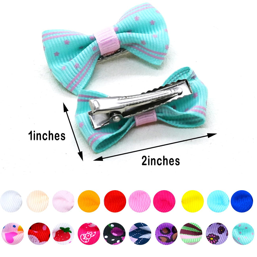 Clip JUCCPUL con lazo para perro pequeño de 2 pulgadas, rosa suave para ocasiones.
