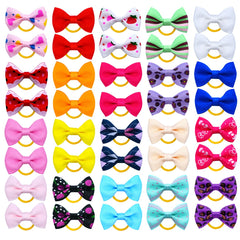 JUCCPUL Lazos para perros, juego de 40 piezas, colores brillantes para atuendos.