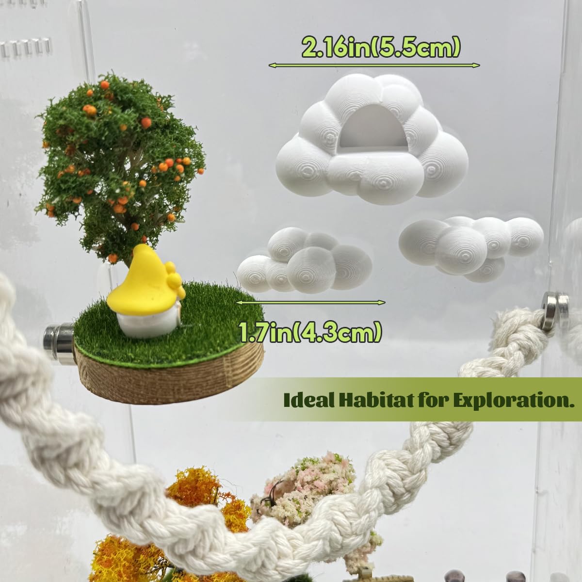 Diseño delicado en nube Julang, ideal para arañas pequeñas y medianas