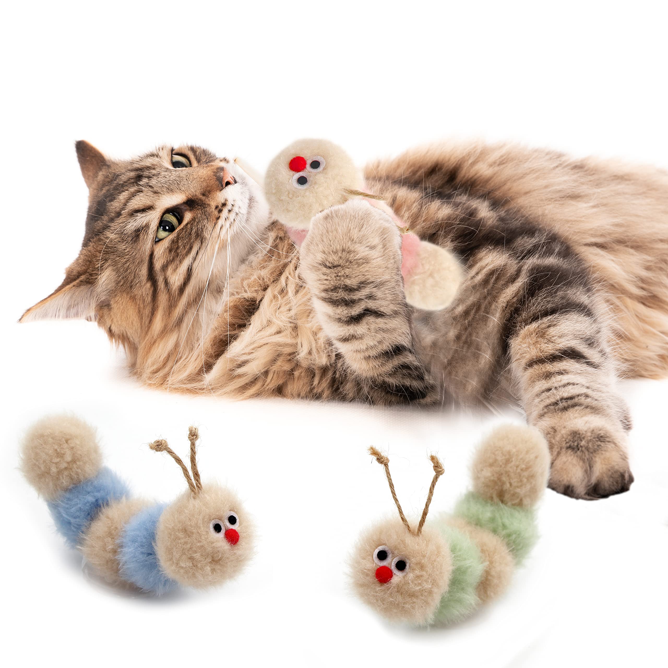 Jumpaws larva suave de catnip para perseguir y acicalar.