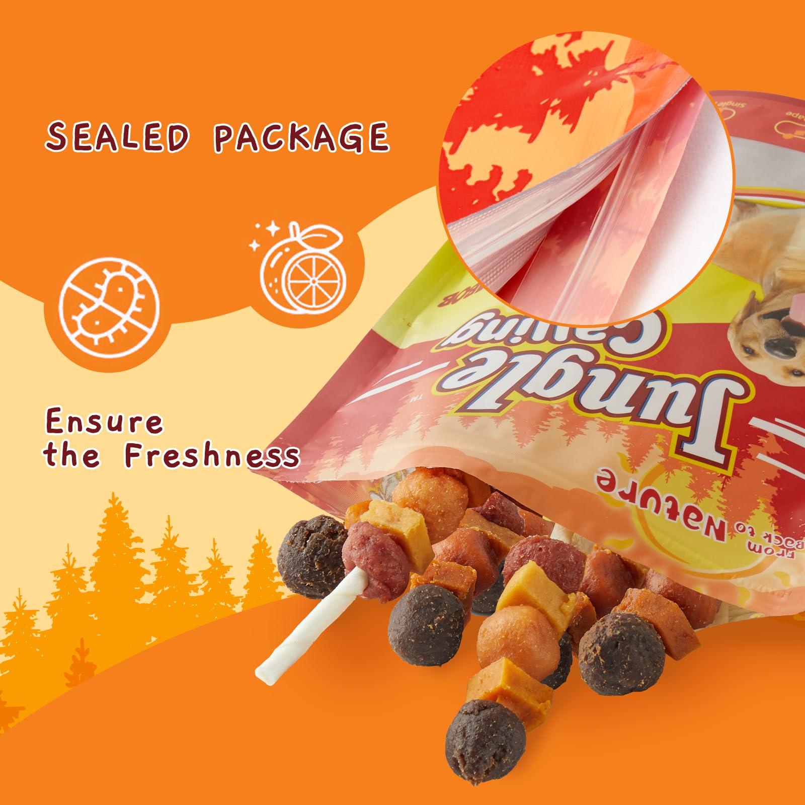 Jungle Calling Kabob multi-flavor image displaying flavor variety for picky eaters