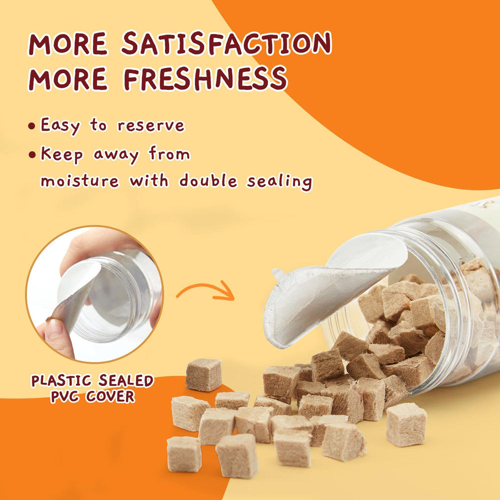Jungle Calling nutrición concentrada de pato deshidratado para vitalidad diaria.