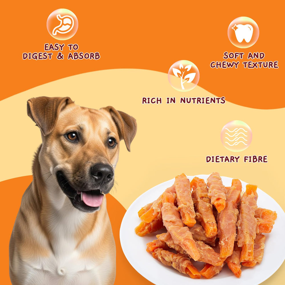 Golosinas sin cuero ni granos para perros sensibles.
