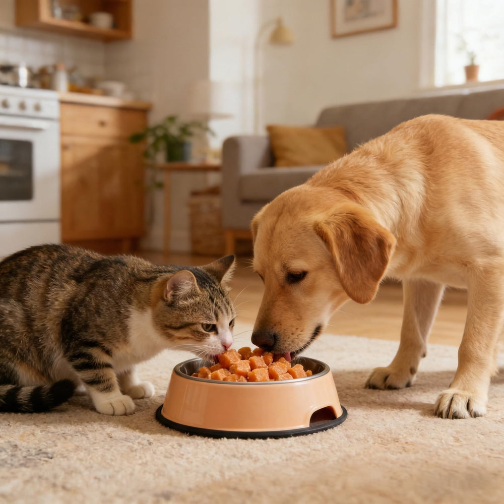 Jungle Calling, proteína alta en snack para perros y gatos, nutrición sabrosa.