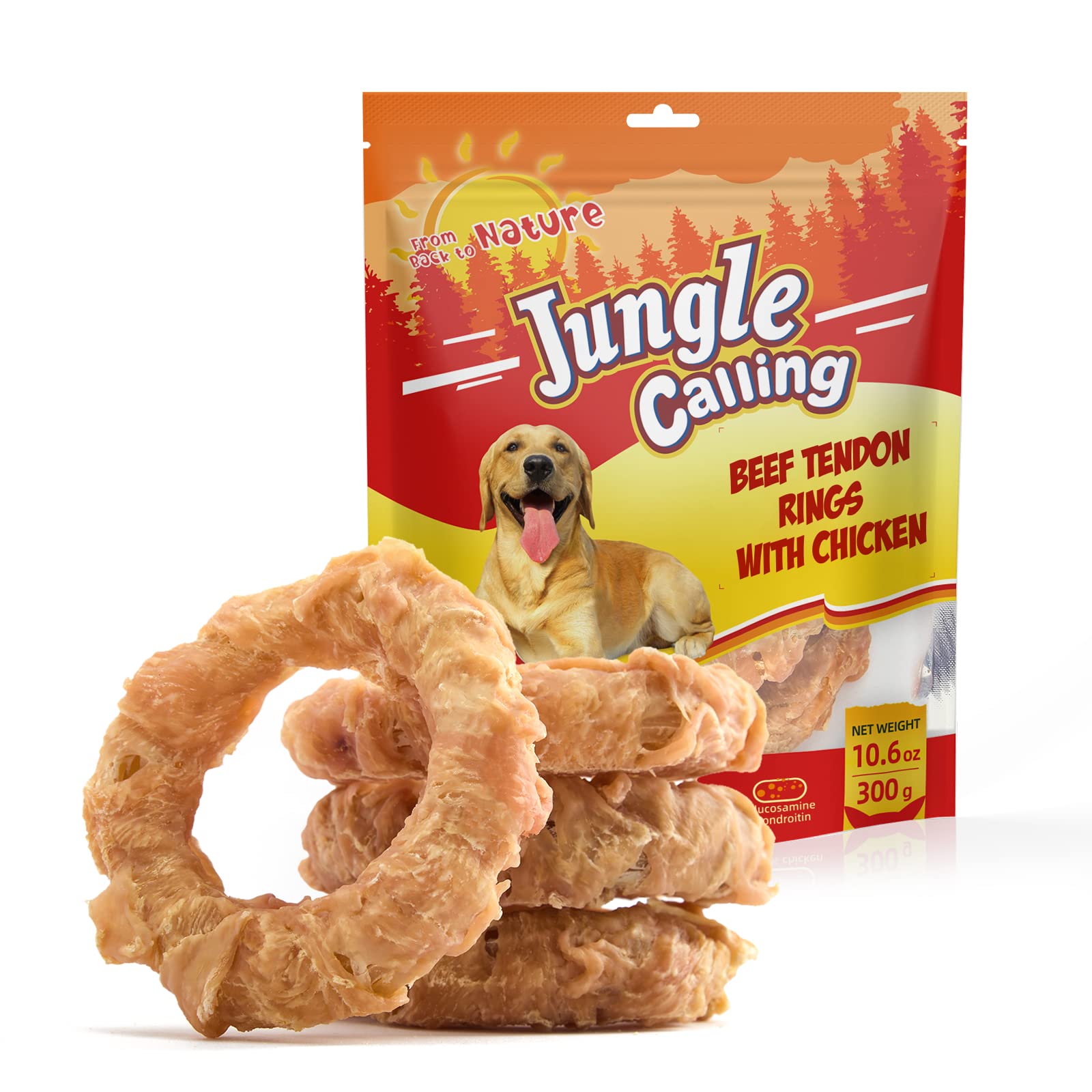 Jungle Calling: tendones de res en aros para masticación prolongada
