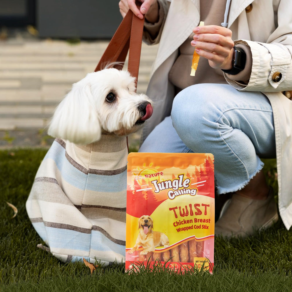 Jungle Calling snack sin cuero para perros activos y felices.