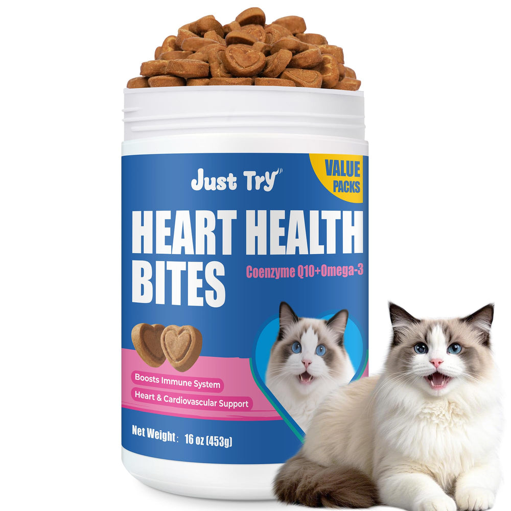 Just Try gatas coq10 botella: apoyo al corazón felino