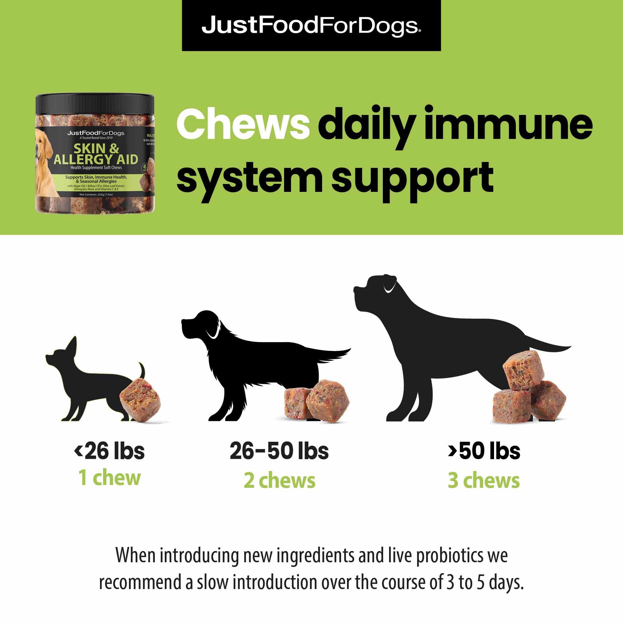 JustFoodForDogs arándanos, brócoli, dátiles y zanahorias como superalimento.