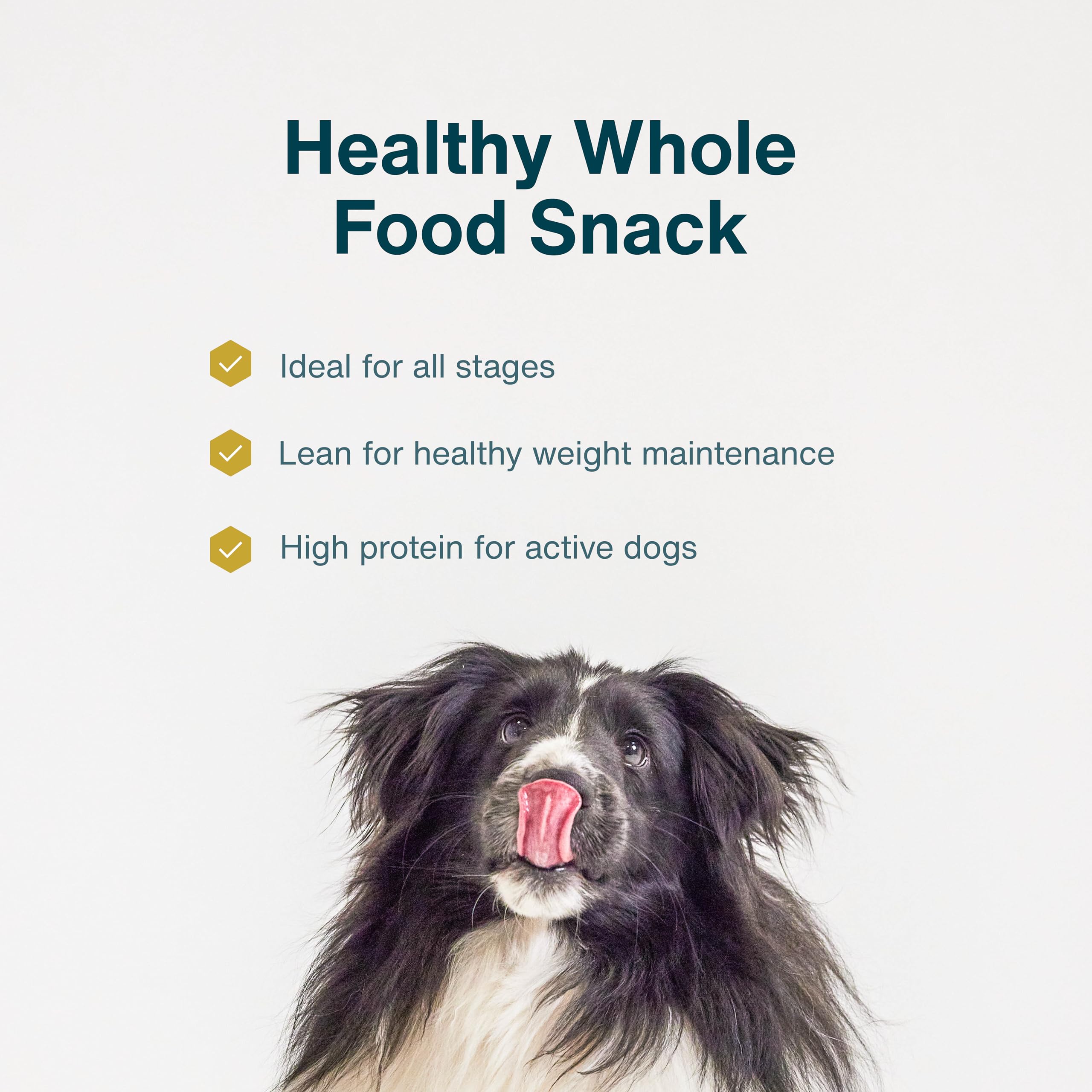 JustFoodForDogs-bajo-calorias, snack ligero para perros activos.