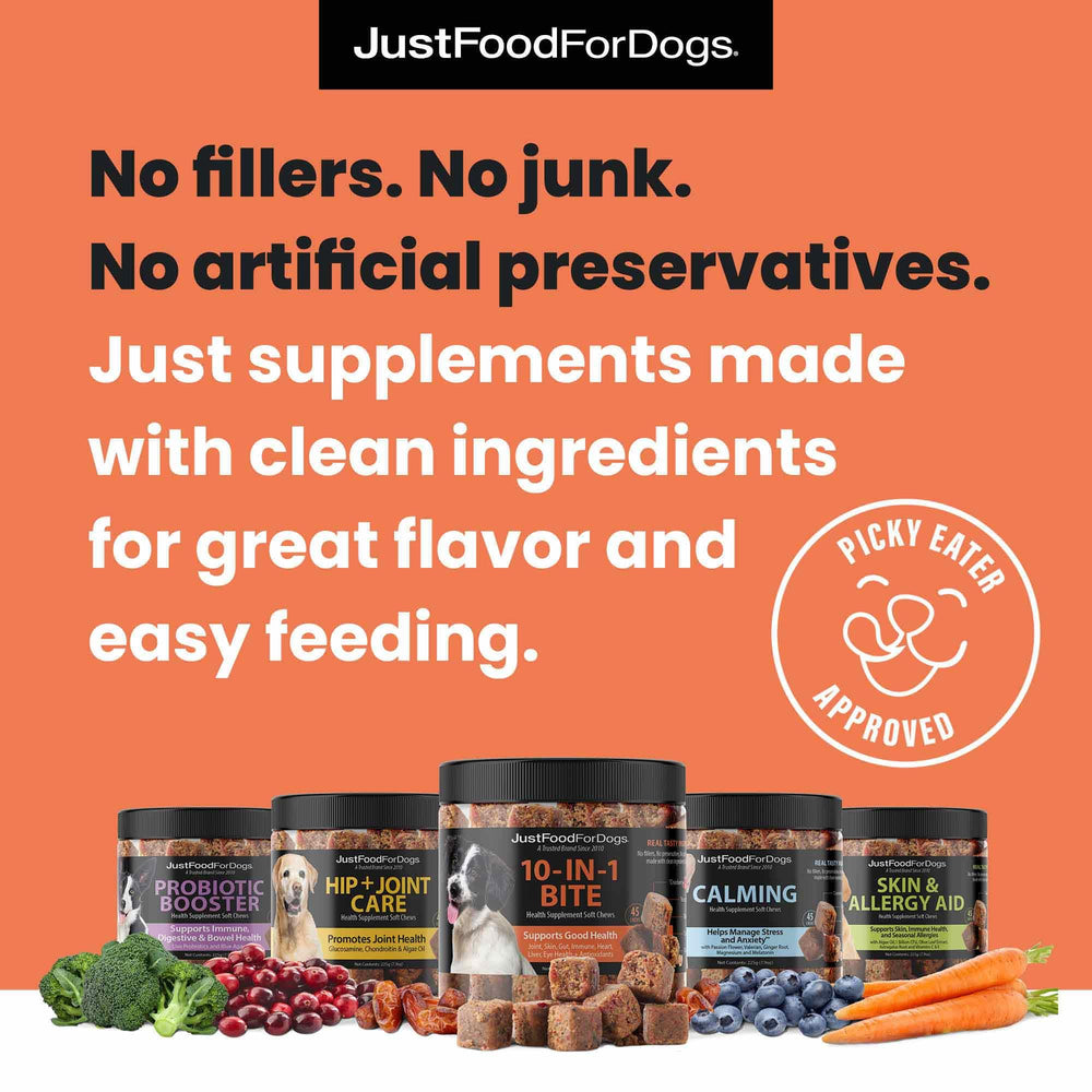 JustFoodForDogs dosis diaria para perros de todas las etapas, con uso sencillo