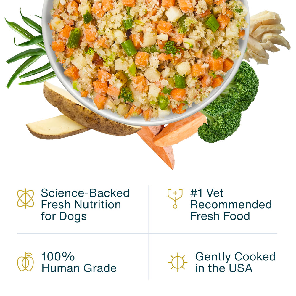 JustFoodForDogs ingredientes-frescos-pescado: proteína de calidad para energía diaria.
