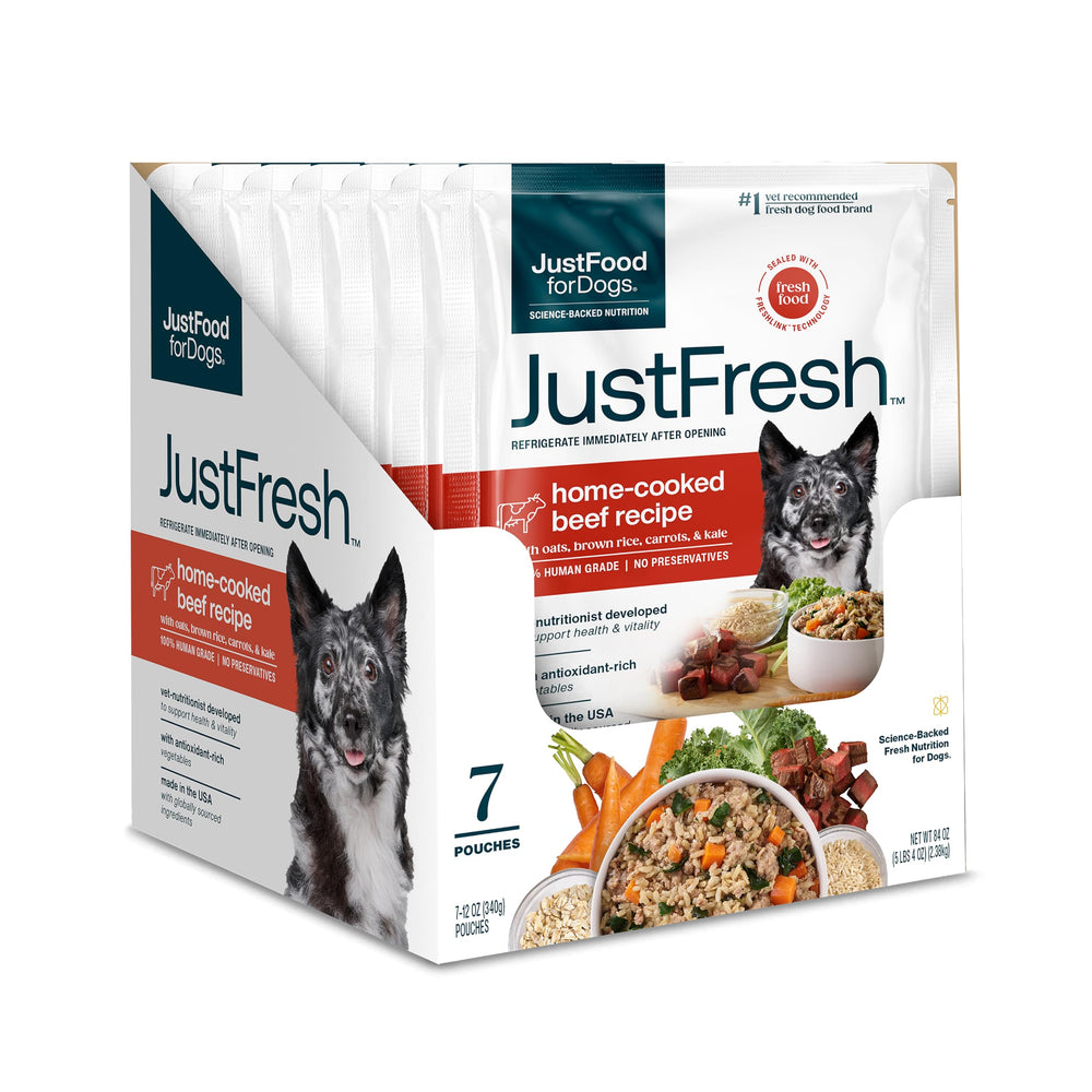 JustFoodForDogs JustFresh comida húmeda en bolsa lista para servir y completa para todas las etapas