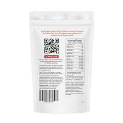 JustFoodForDogs Etiqueta con indicaciones para recetas balanceadas.