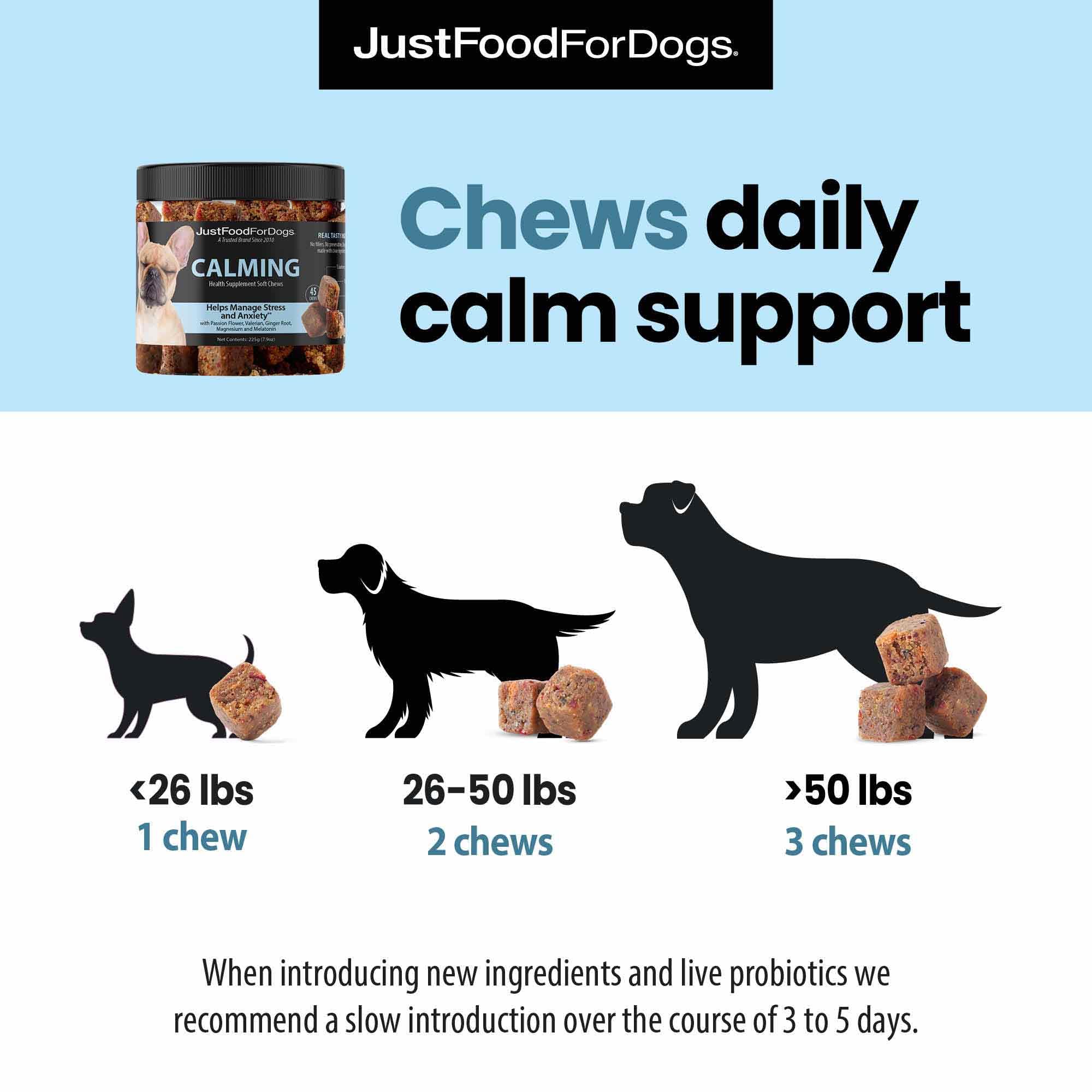 JustFoodForDogs mezcla superalimentos arándanos brócoli zanahoria, aporta nutrientes para vitalidad.