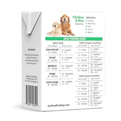 JustFoodForDogs ingredientes frescos de pollo y arroz para perros
