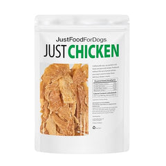 JustFoodForDogs trozos-pechuga-pollo-cocina-casera, preparados a mano para masticación natural y sabor