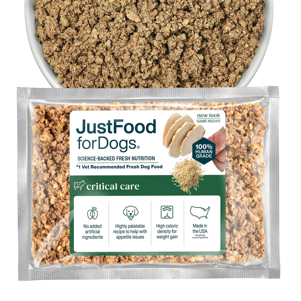 JustFoodForDogs Vet RX empaque fresco, garantía de calidad en cada porción para servicio práctico