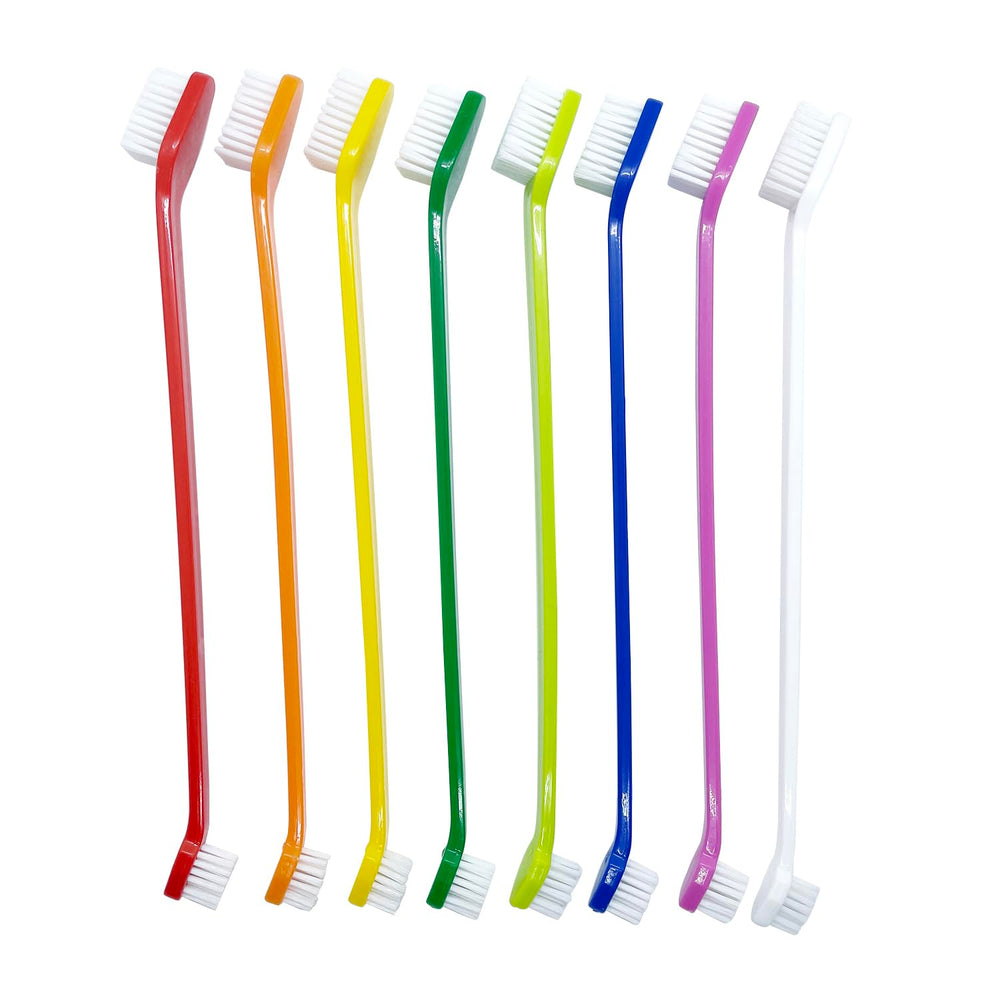 JUWANTU cepillo dientes perro dos cabezas para limpieza eficaz y suave