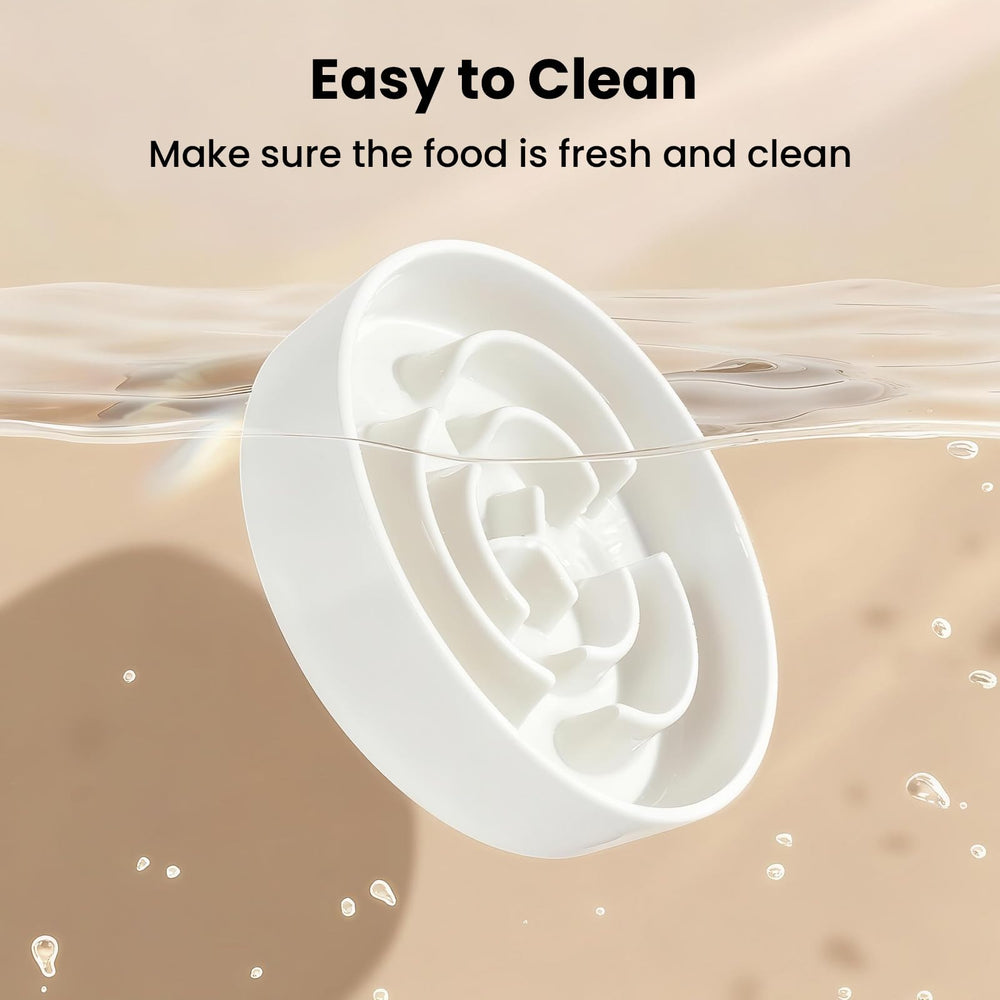 JuWow comedero cerámico apto para microondas para calentar comidas fácilmente.