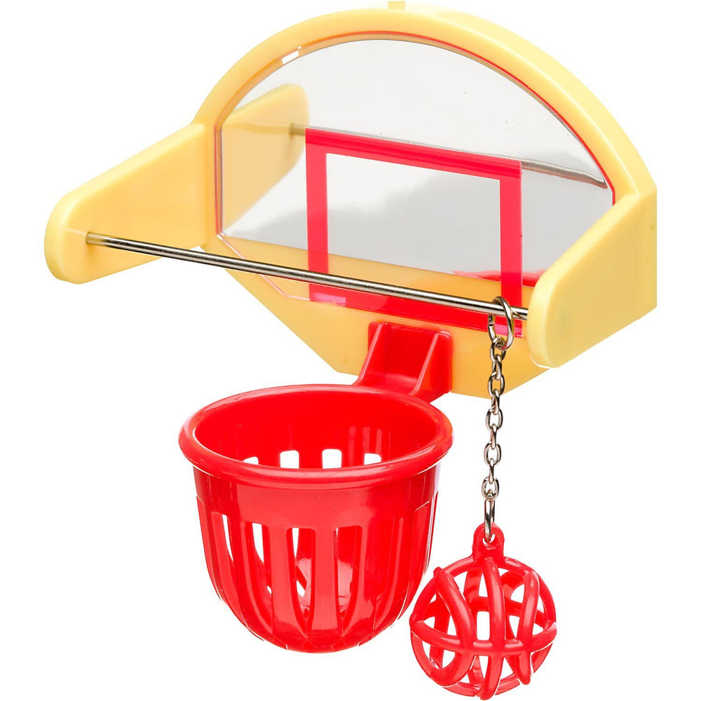 JW Birdie baloncesto-juguete-pajaro: promueve juego activo y estimulación física.