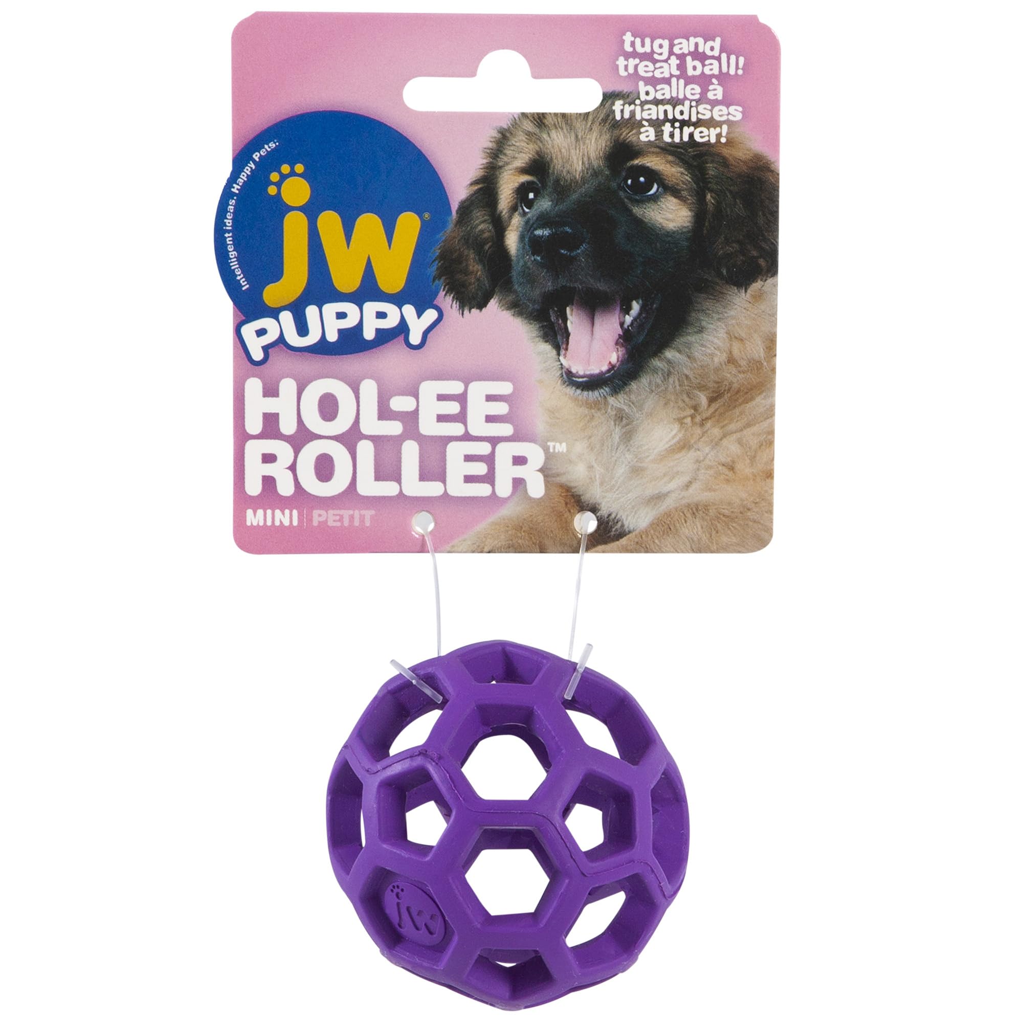 JW Hol-ee Roller: relleno con golosinas de formas variadas para desafío mental