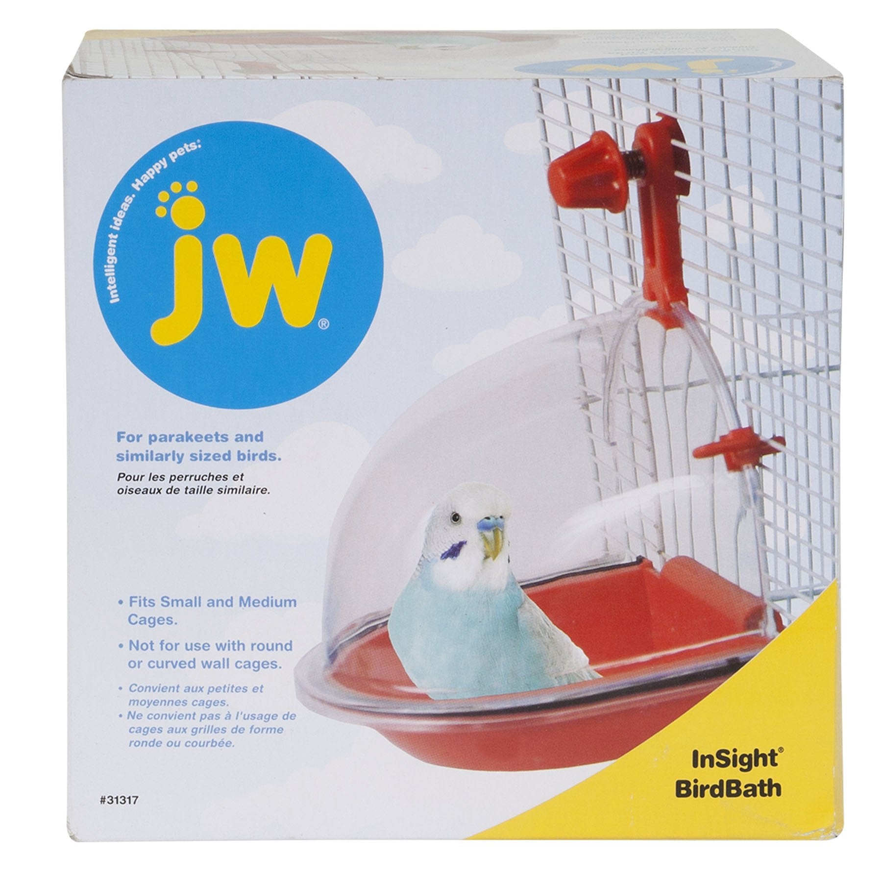 JW Insight Bird Bath: compatible con jaulas pequeñas para baño seguro