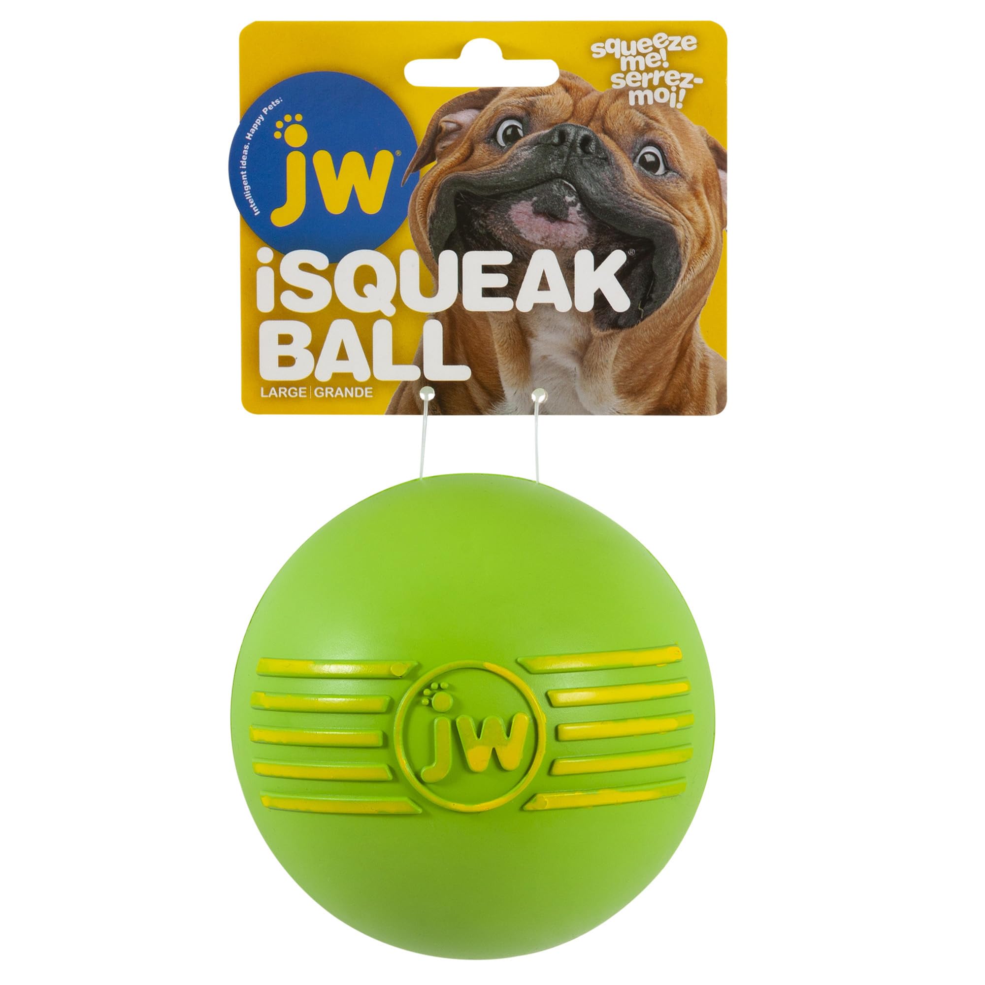 JW Pet bola con chirriador para perros grandes, ideal para juegos al aire libre