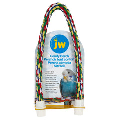 JW Pet Comfy Perch cuerda multicolor 21 pulgadas estimula juego y agarre suave para aves