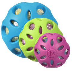 JW Pet Crackle Heads Crackle Ball Pequeño, seguro para mordidas y entrenamiento supervisado.