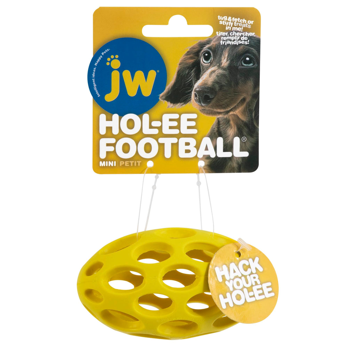 JW Pet Hol-ee Football: pelota rompecabezas para estimular la mente durante el juego