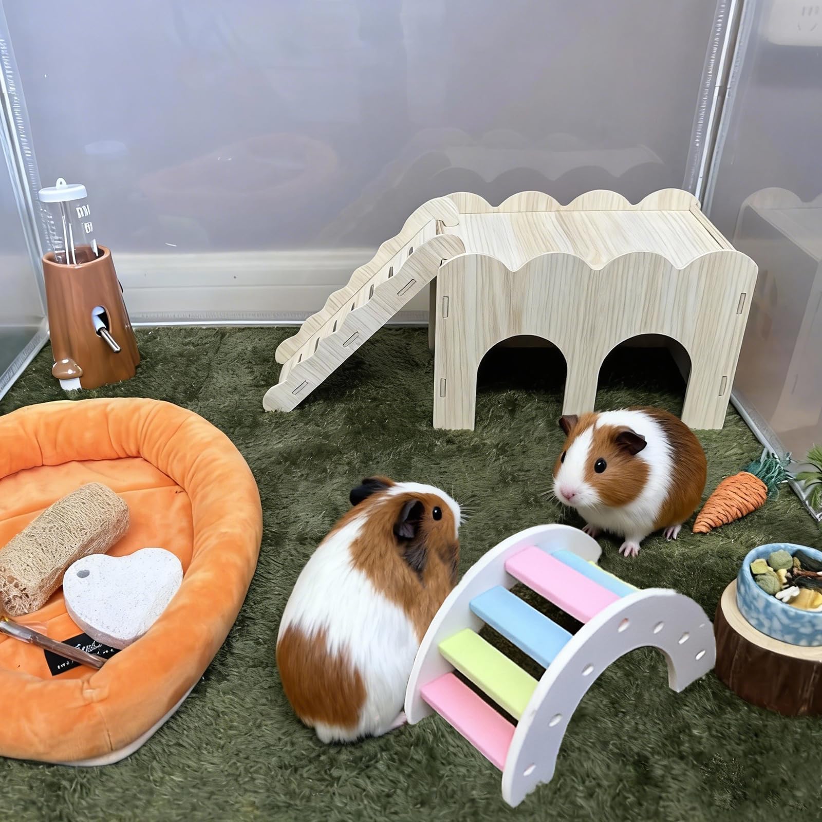 Alfombra de poliester para hamster, suave y fácil de limpiar