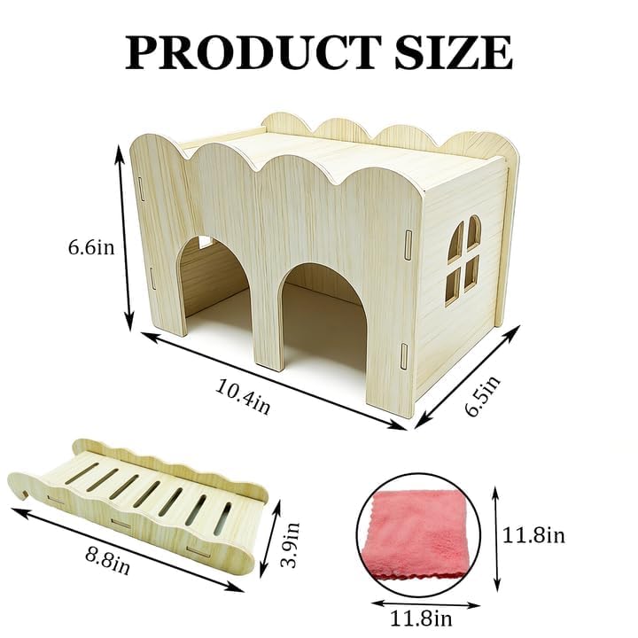Escalera de madera para hamster facilita subir al techo