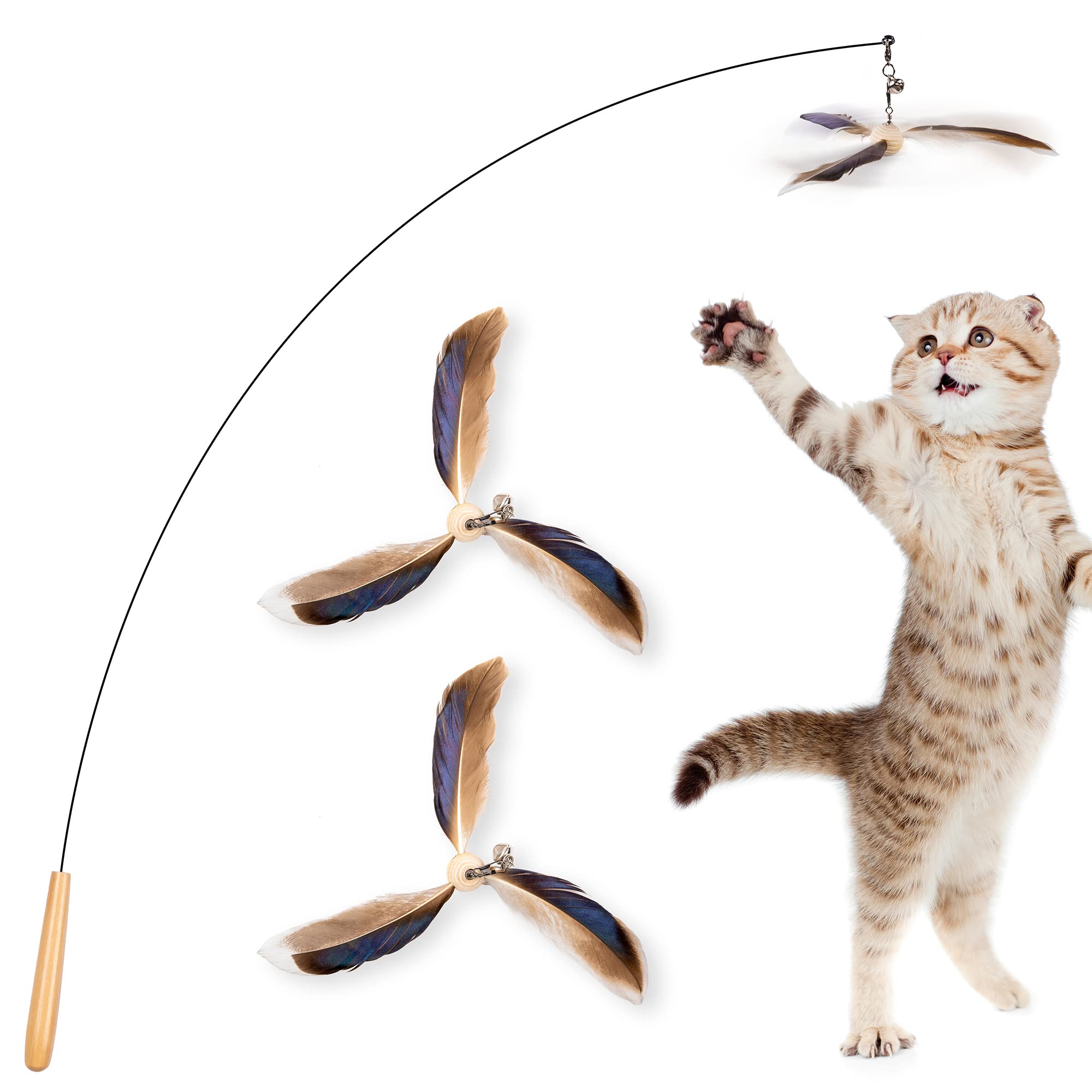 JXFUKAL baguette-jouet-chat: stimule la poursuite et l'agilité.
